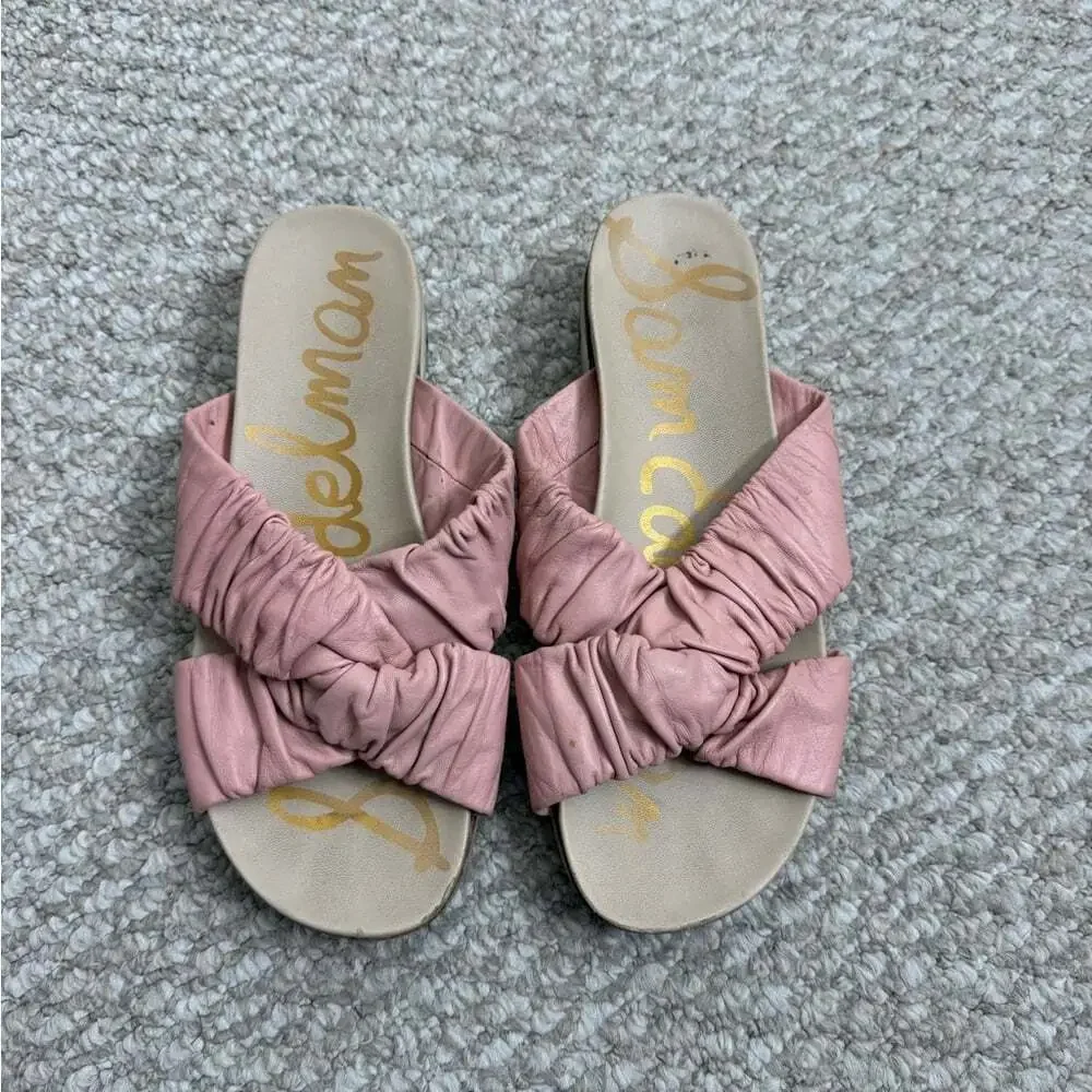 Sam Edelman Blush Pink Women's Sandals Aliana  cali rose leather wedge 8